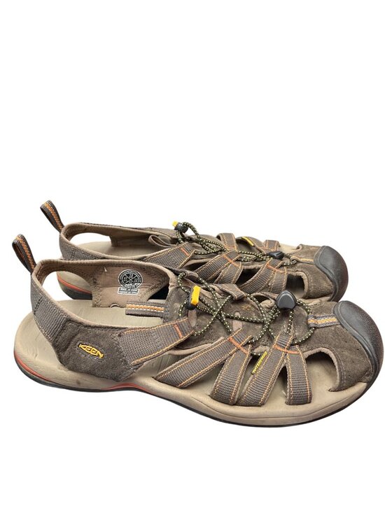 Keen mens brown leather waterproof hiking water sandals shoes sz 13 SKU 10-231